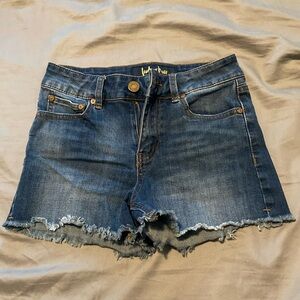 Cut off denim shorts